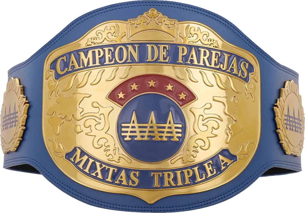 AAA World Mixed Tag Team Championship Replica Title Belt
